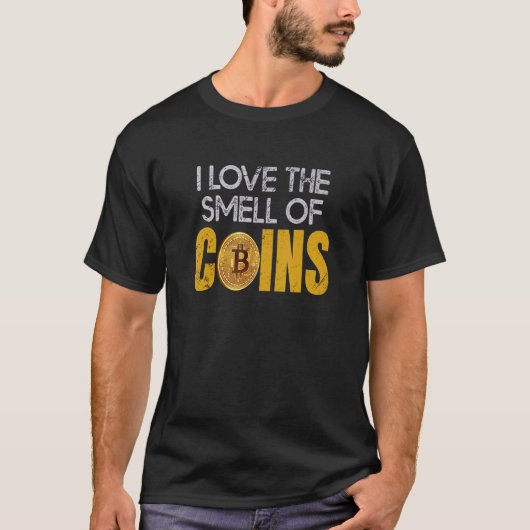 T-shirt Bitcoin Trader J'Aime L'Odeur Des Pièces Crypto Tr (Devant)