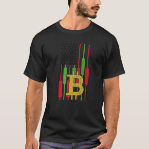T-shirt Bitcoin Trader Trader Crypto Drapeau