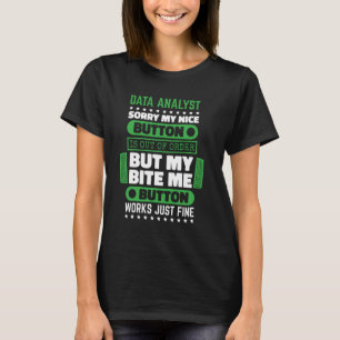 T-shirt Bite Button Works Analyseur de données et analyse