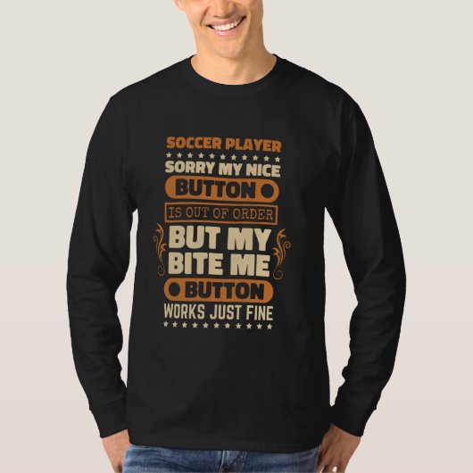 T-shirt Bite Button Works Soccer Players Designs for Socce (Devant)