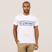 T-shirt BITE ME avec Vampire dents facebook style (Devant entier)