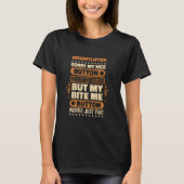 T-shirt Bite Me Button Works Fine Weightlifter pour poids (Devant)