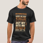 T-shirt Bite Me Button Works Mathematicique pour Math Teac<br><div class="desc">Bite Me Button travaille mathématicien pour professeur de mathématiques</div>