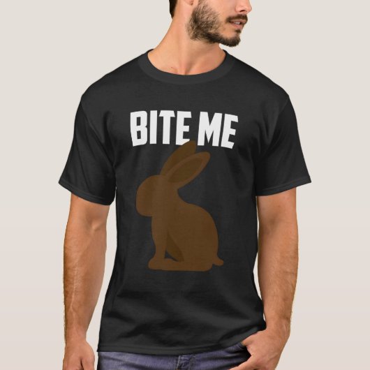 T-shirt Bite Me Chocolat Bunny Pâques (Devant)