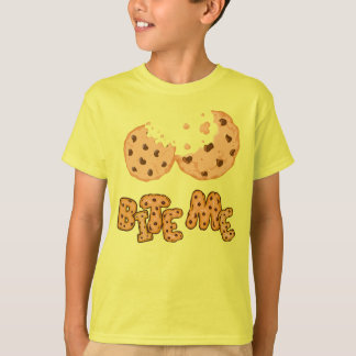 T-shirt Bite Me Cookie Dessin Drôle à Pépites de Chocolat