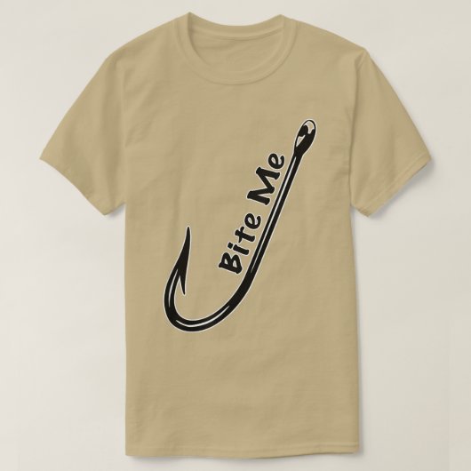 T-shirt Bite Me Fish Hook (Design devant)