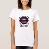 T-Shirt "Bite Me" Lèvres Vampire - Tee Graphique G (Devant)