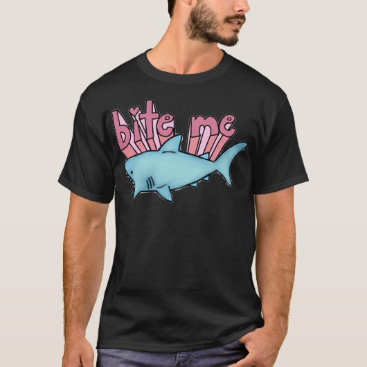 T-shirt Bite Me Shark (Devant)