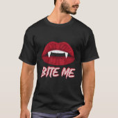 T-shirt Bite Me Vampire do-it-yourself Halloween Pour Aspi (Devant)