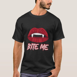 T-shirt Bite Me Vampire do-it-yourself Halloween Pour Aspi