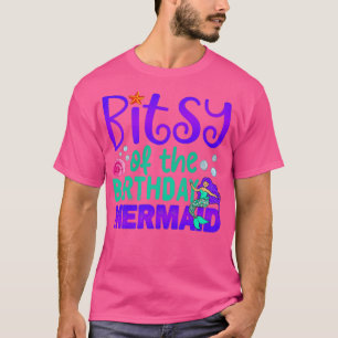 T-shirt Bitsy De L'Anniversaire Sirène Drôle Soeur Birthda