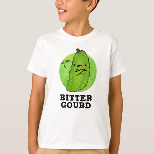 T-shirt Bitter Gourd Funny Veggie Pun (Devant)