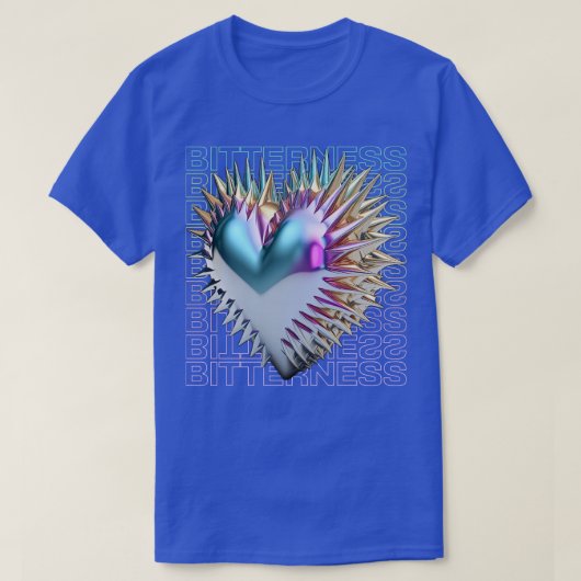 T-shirt Bitterness Spikey 3D Heart Dark Y2K (Design devant)
