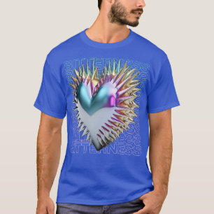 T-shirt Bitterness Spikey 3D Heart Dark Y2K