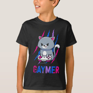 T-shirt Biual Gaymer Geek Pride Lgbt Vidéo Amateurs de jeu