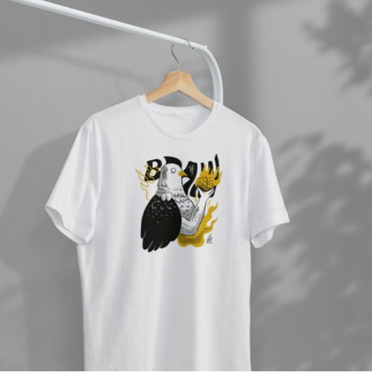 T-shirt Bizarre Pidgeon Corps d'oiseaux