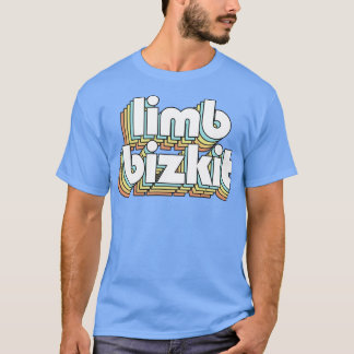 T-shirt Bizkit de membre Retro Typographie arc-en-ciel sty