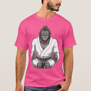 T-shirt Bjj Gorilla Lotus - Drôle Jiu Jitsu Brésilien