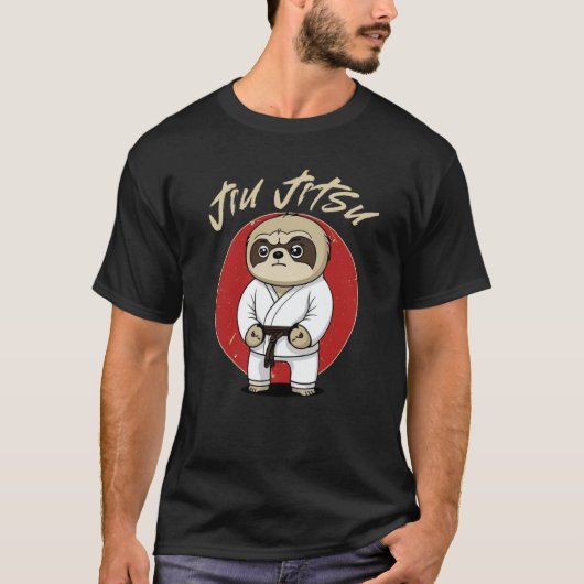 T-shirt BJJ MMA Sloth  Brazilian Jiu Jitsu Grappling (Devant)