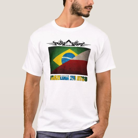 T-shirt BJJ Pologne - fusion polonaise T de drapeau de (Devant)