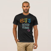 T-shirt BJJ Retro Graffiti style Good Vibes Black (Devant entier)