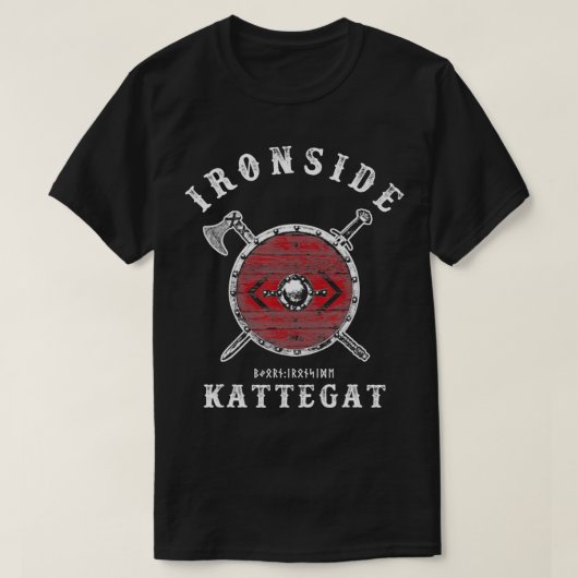 T-shirt Bjorn Ironside - Kattegat Viking Shield (Design devant)