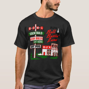 T-shirt BJ's Ball Bustin Lanes Retro Road Sign