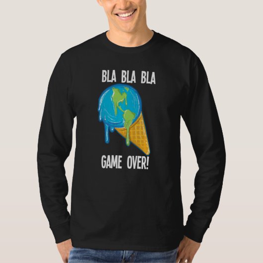 T-shirt Bla Bla Jeu sur la fonte de la glace de la Terre (Devant)