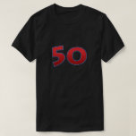 T-shirt Black 50th Birthday Party<br><div class="desc">Amusant T-shirt de la fête du 50e anniversaire</div>