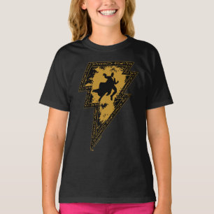T-shirt Black Adam Distressed Lightning Bolt Graphic