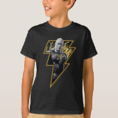 T-shirt Black Adam Grey et Gold Lightning Graphic (Devant)