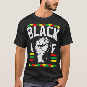 T-shirt Black AF Poing Dashiki Kente Pride BLM African Ame