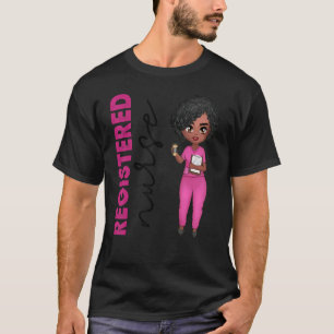T-shirt Black African American Registered Nurse Healthcare