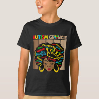 T-shirt Black Afro Afro-Africain Autisme Grangie Award