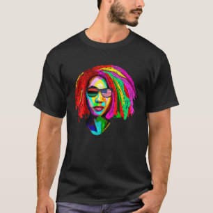 T-shirt Black Afro Naturel Cheveux Melanin Queen Historiqu