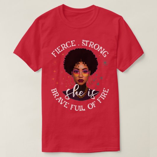 T-shirt Black Afro Woman (Design devant)