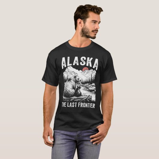 T-shirt Black Alaska Grizzly Frontier Tee (Devant entier)