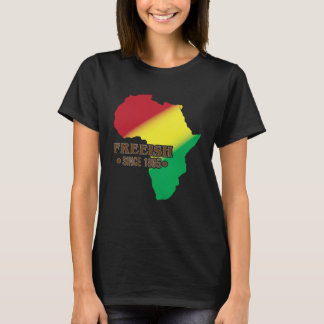 T-shirt Black American History June Freeish 1865 African