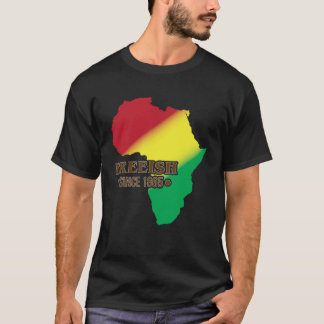 T-shirt Black American History June Freeish 1865 African