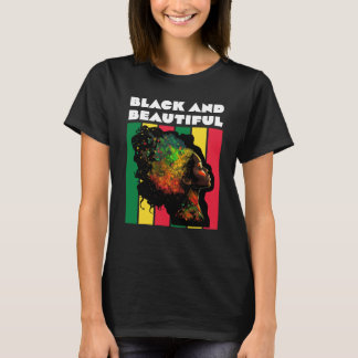 T-shirt Black and Beautiful Woman Teacher Black History Mo