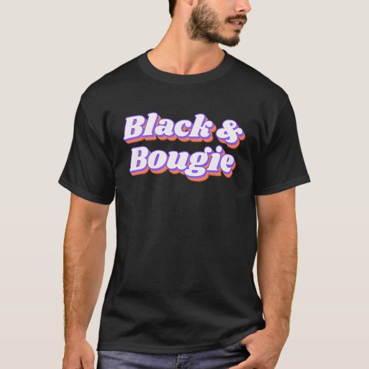 T-shirt Black and Bougie (Devant)