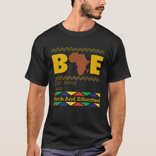 T-shirt Black And Educated Bae Black Pride Black Girl Powe (Devant)
