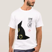 T-shirt Black and Peach I Love My Cat Sweatshirt (Devant)