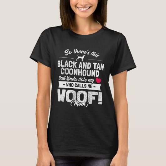 T-shirt Black And Tan Coonhound 1 (Devant)