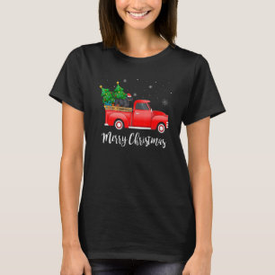 T-shirt Black And Tan Coonhound Dog Riding Red Truck Chris