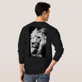 T-shirt Black and White Pop Art Lion Hommes élégants (Dos entier)