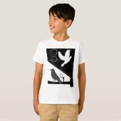 T-shirt Black and White_Raven and Dove (Devant entier)