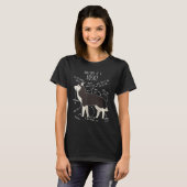 T-shirt Black and White Siberian Husky Dog Anatomy Pet Mo (Devant entier)