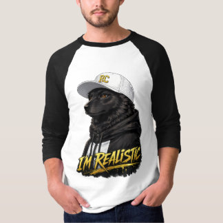 T-shirt Black Anime Dog Streetwear Art | I'm Realistic