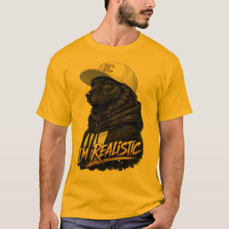 T-shirt Black Anime Dog Streetwear Art | I'm Realistic
